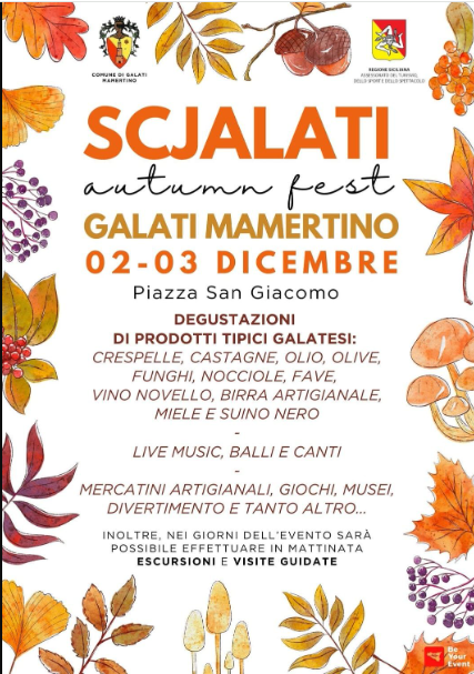 Galati Mamertino. “Scjalati Autumn Fest”: il 2 e 3 dicembre