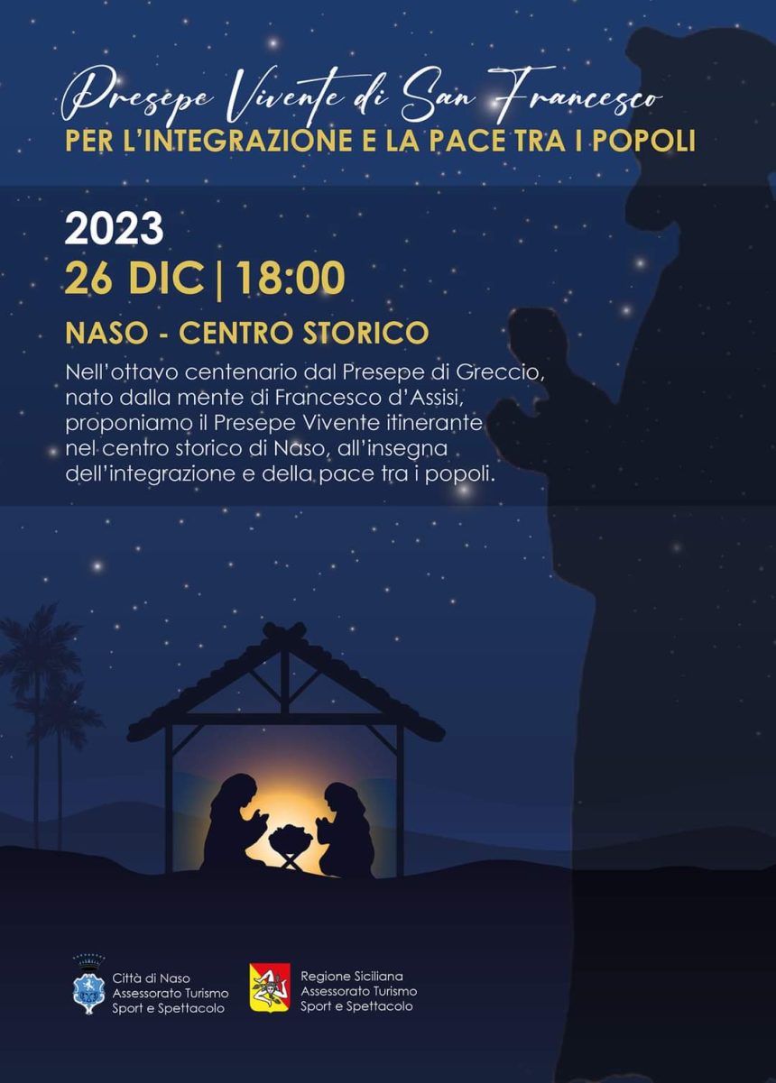 A Naso il 26 dicembre: Presepe vivente di San Francesco